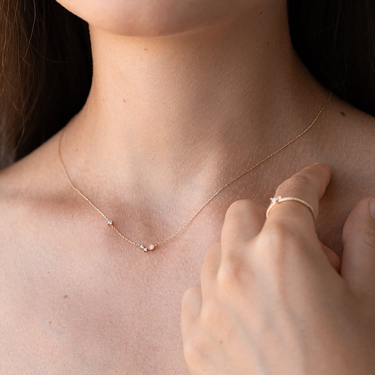 Opálová kolekce šperků ze zlata 128410