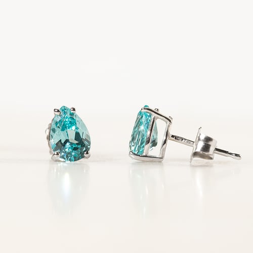 Sada šperků s pear lab-grown paraiba turmalínem Ademir