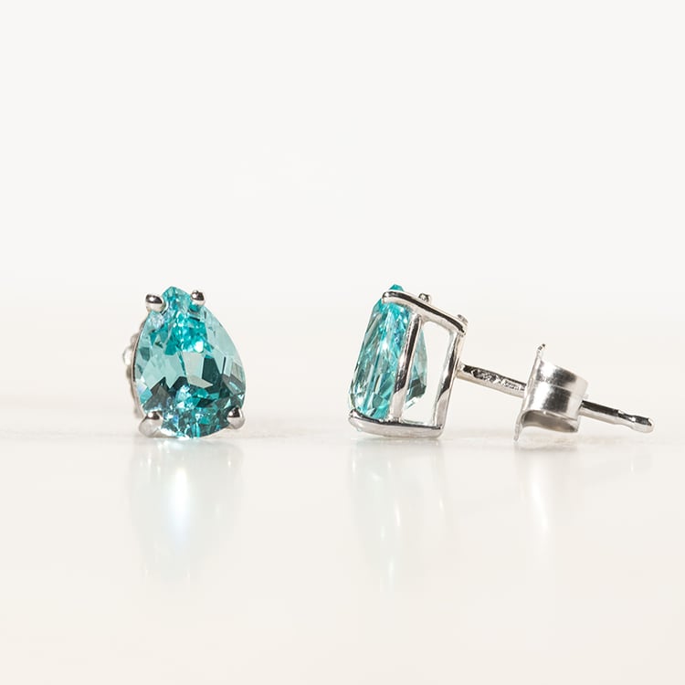 Kolekce šperků s pear lab-grown paraiba turmalínem Ademir 137048
