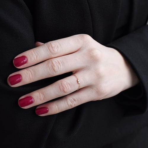 Minimalistický prsten s lab-grown diamanty Luthar