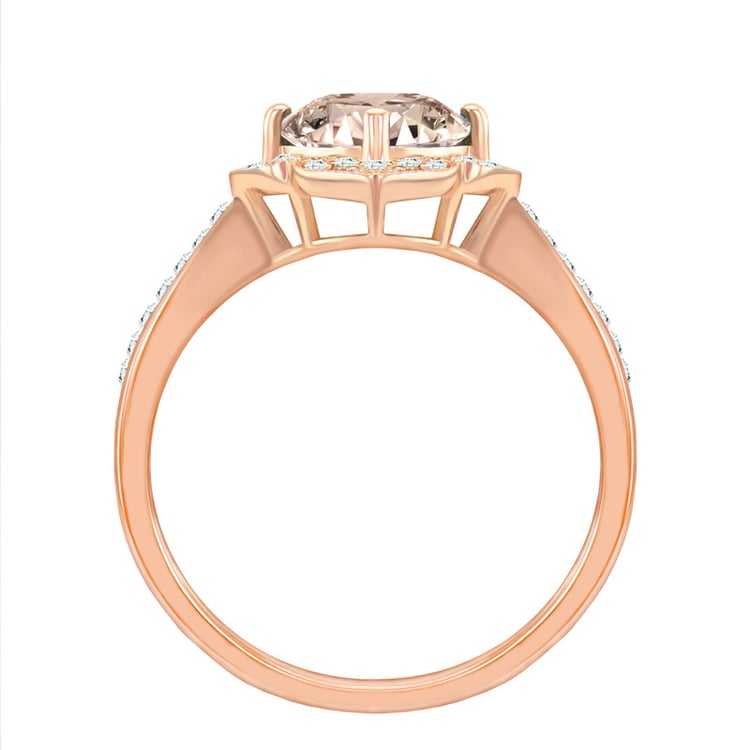 Vintage zlatý prsten s morganitem 3925