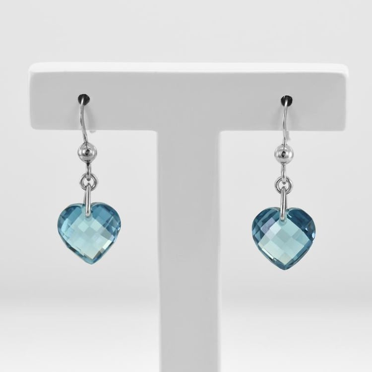 Stříbrné náušnice s londýnskými topazy 46325