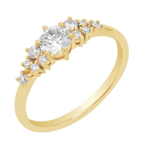 Romantický zásnubní set prstýnků s diamanty Edge