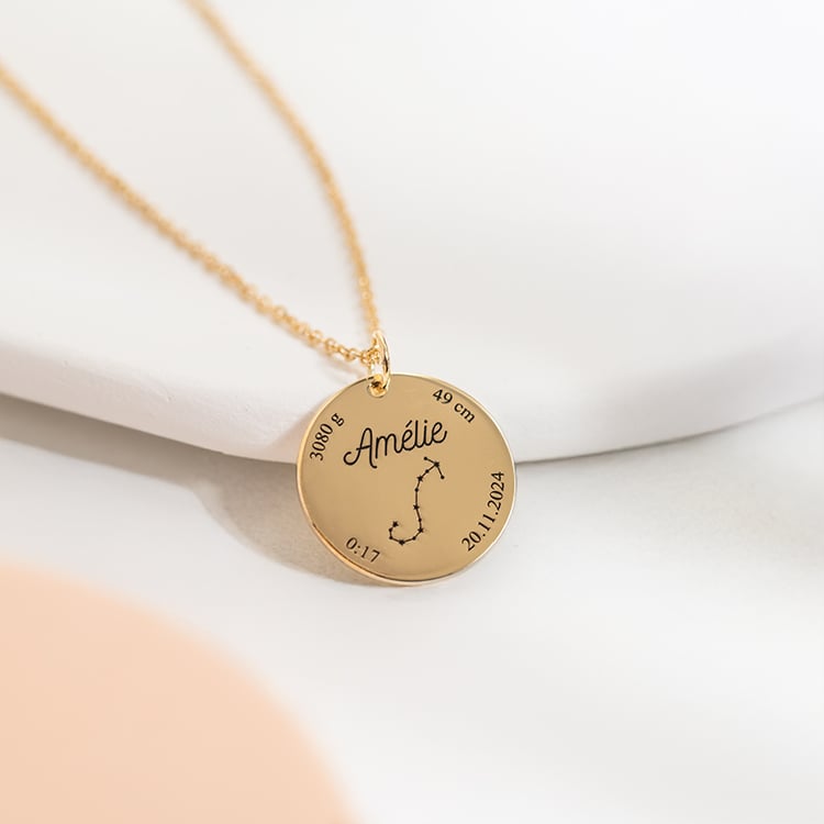 Stříbrný novorozenecký přívěsek s gravírem dle vaší volby Melody 149218