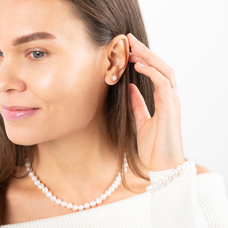 Zlatý perlový náramek Carden 147068