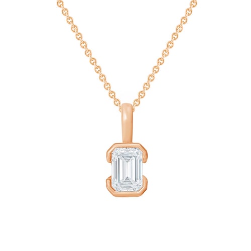 Minimalistický přívěsek ze zlata s emerald diamantem Lias