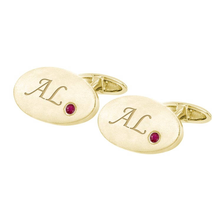 Zlaté manžetové knoflíčky s gravírem