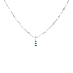 Stříbrný přívěsek s modrými diamanty Zusa