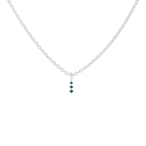Stříbrný přívěsek s modrými diamanty Zusa