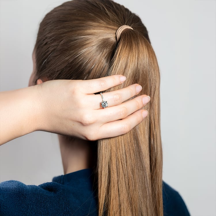 Zlatý zásnubní prsten s 1.86ct IGI certifikovaným lab-grown diamantem Prisha 149435