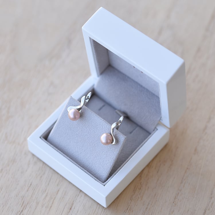 Náušnice s broskvovými perlami 61273