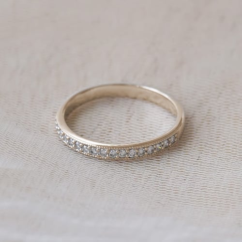 Eternity prsten plný lab-grown diamantů z oříškového zlata Minke