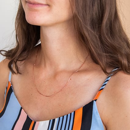 Venezia řetízek 50 cm z růžově pozlaceného stříbra