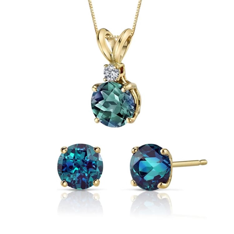 Zlatá kolekce s alexandrity 20293