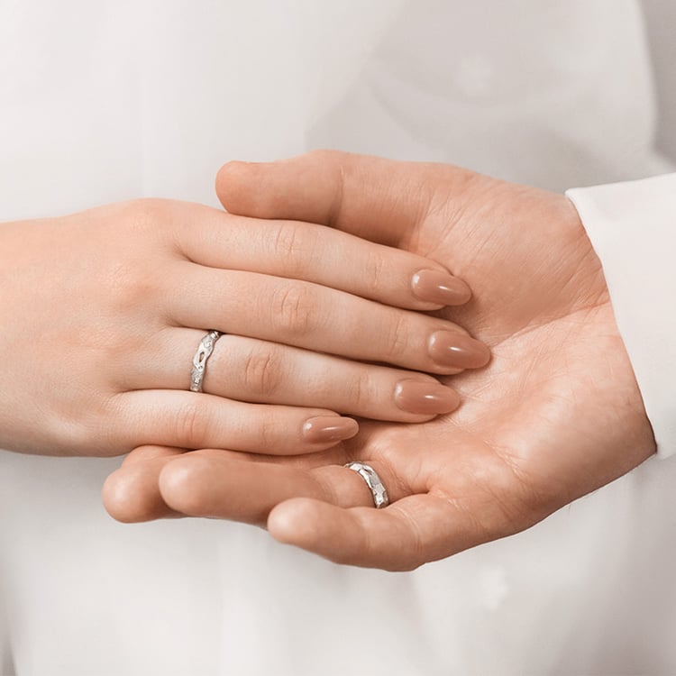 Zlaté snubní prsteny Rock 155640