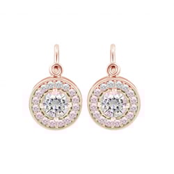 Visací náušnice s moissanity a diamanty Claira