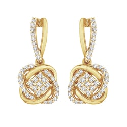 Proplétané náušnice s lab-grown diamanty Eamon