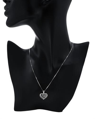 Diamantové srdce náhrdelník 956