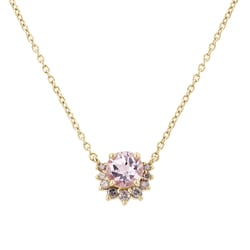 Zlatý náhrdelník s morganitem Alayna