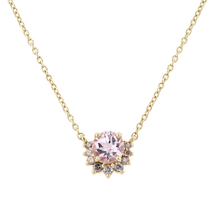 Zlatý náhrdelník s morganitem Alayna 97084