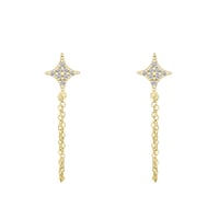 Originální náušnice s diamantovými hvězdami Jonas