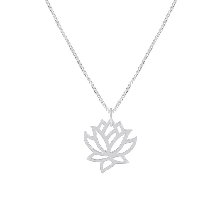 Stříbrný náhrdelník s přívěskem lotusu