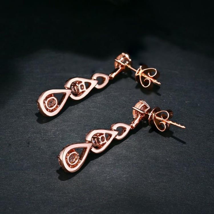 Náušnice z růžového zlata 12701