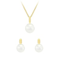 Zlatá něžná kolekce s perlami Viliares