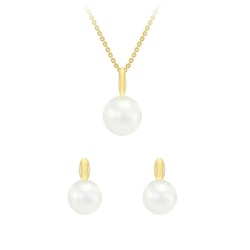 Zlatá něžná kolekce s perlami Viliares