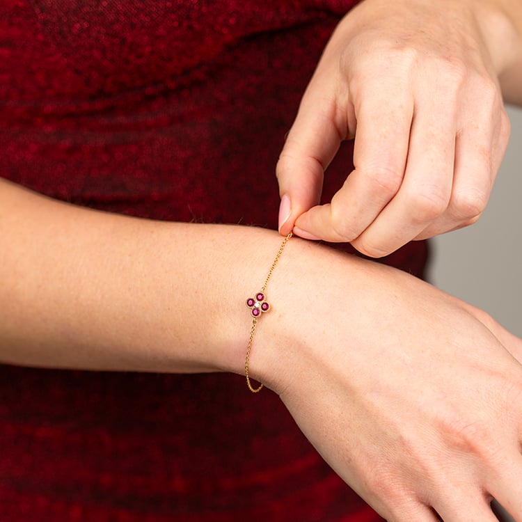 Rubínový náramek s diamantem Reith 147072