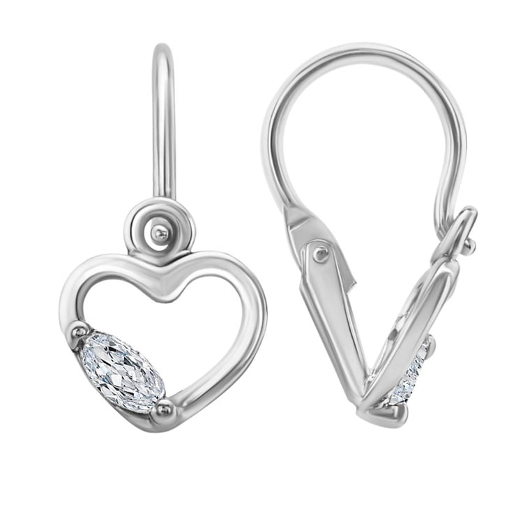 Zlaté náušnice pro děti srdíčko 30926