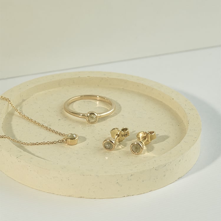 Minimalistická kolekce šperků se salt and pepper diamanty Jana 120801