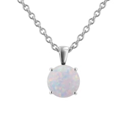 Bílý opál ve zlatém přívěsku Icy