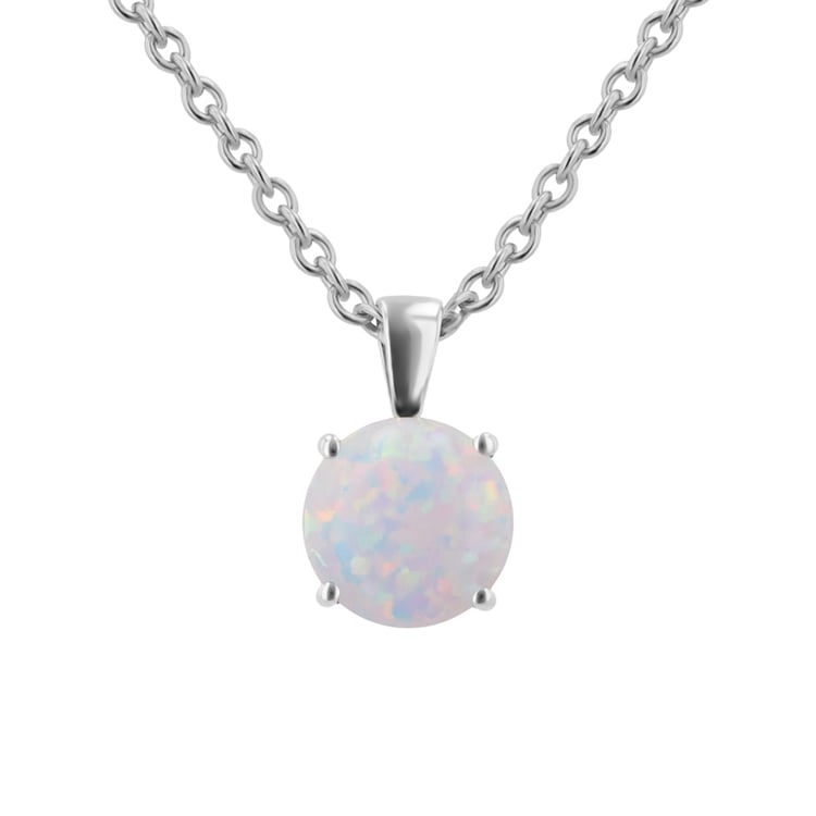 Bílý opál ve zlatém přívěsku Icy