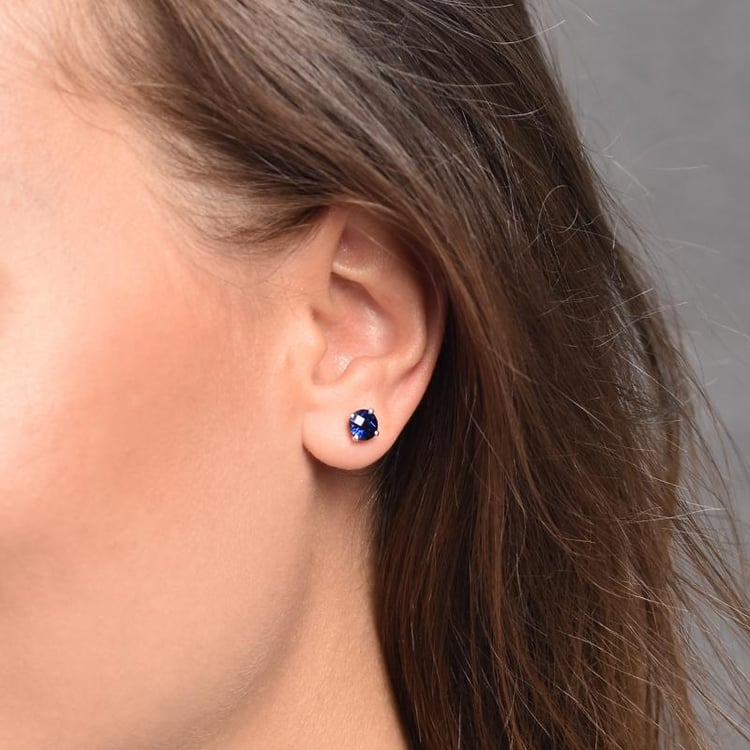 Safírové zlaté náušnice Ehowie 8217