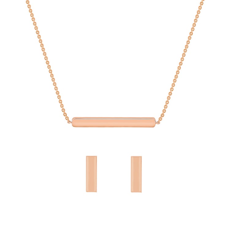 Kolekce fashion šperků z růžového zlata 9780