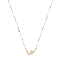 Zlatý náhrdelník s opálem a safíry Noela