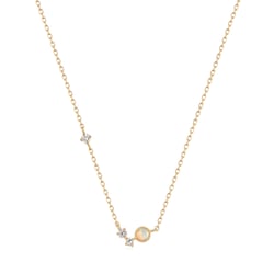 Zlatý náhrdelník s opálem a safíry Noela