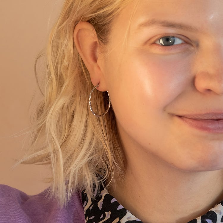 Kruhové náušnice ze stříbra Kenan 99139