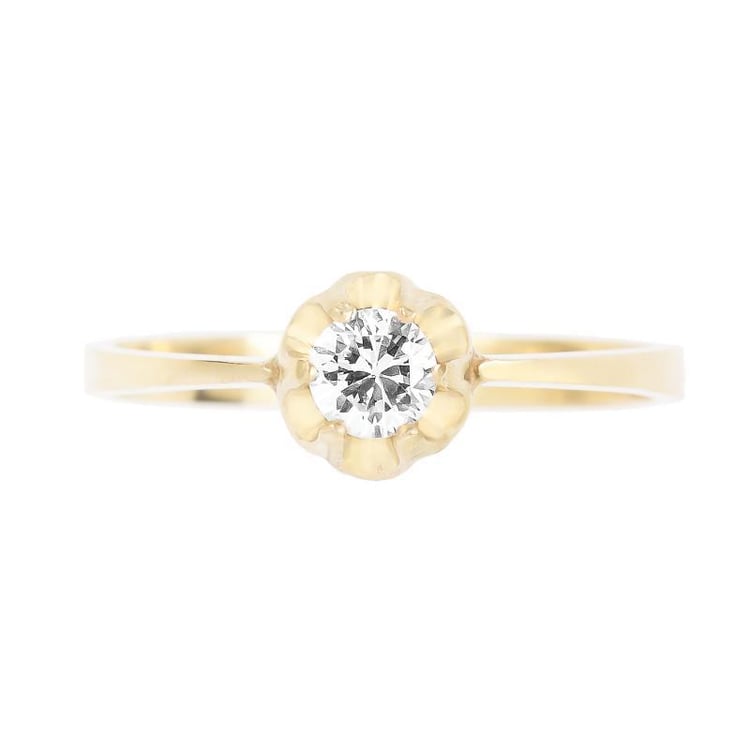 Zlatý prsten s diamantem 4019