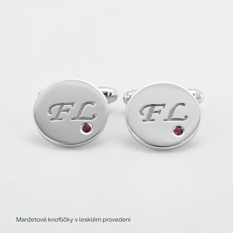 Manžetové knoflíčky ze stříbra s gravírem 165887