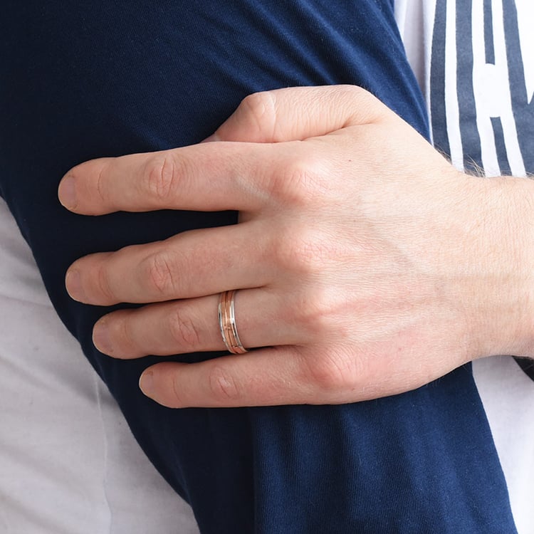 Pánský snubní prsten 77285