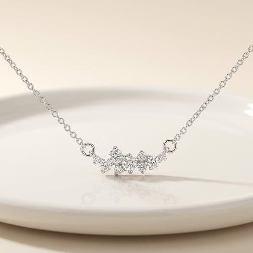 Cluster náhrdelník s diamanty Kianna
