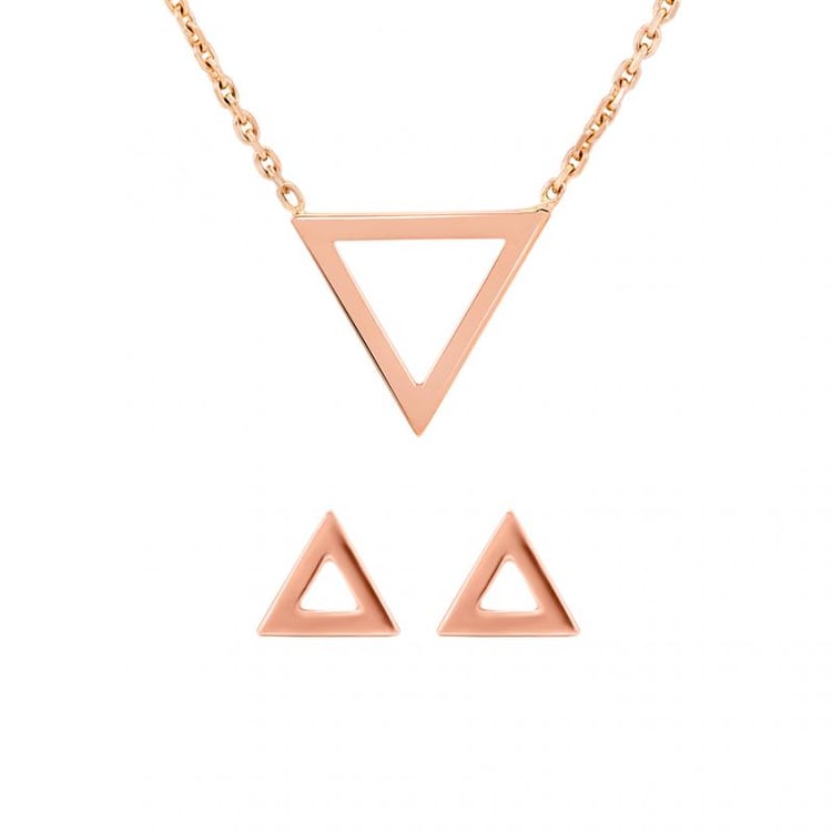 Zlatá kolekce náušnic a náhrdelníku 10381