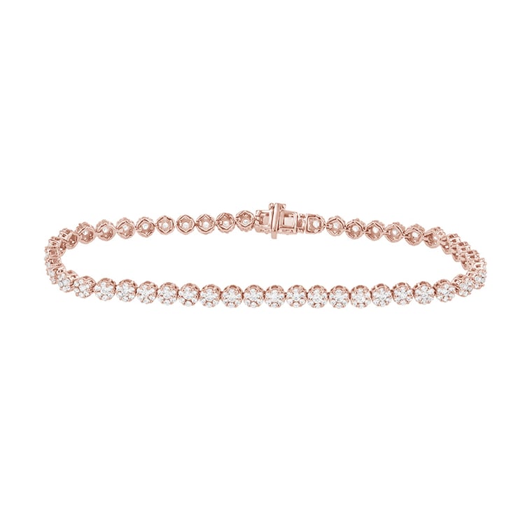 Stříbrný náramek s lab-grown diamanty Santana 108006