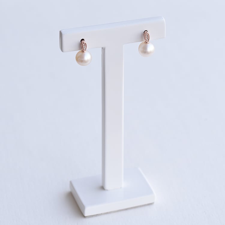 Perlové náušnice s diamanty 73855