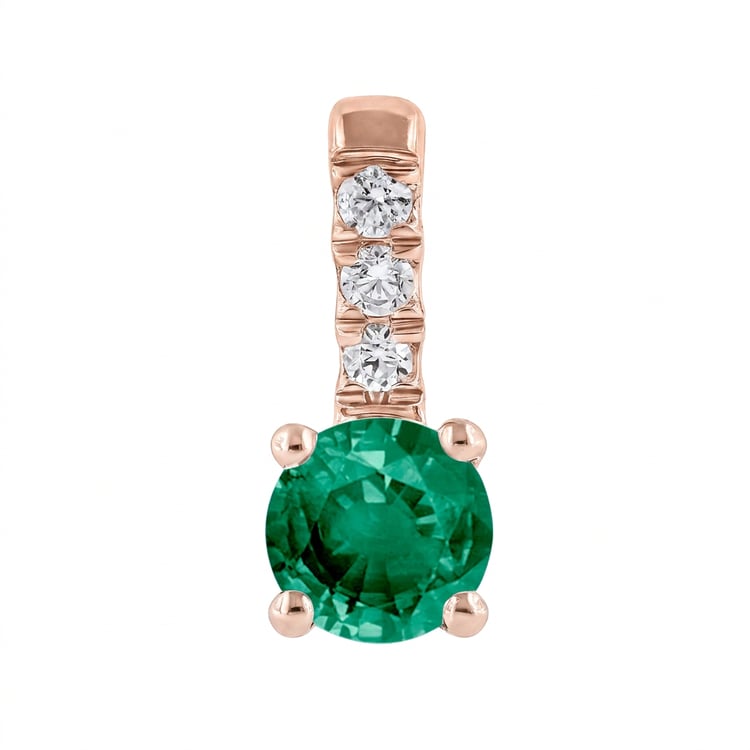 Romantický přívěsek se smaragdem a lab-grown diamanty Dai 169436
