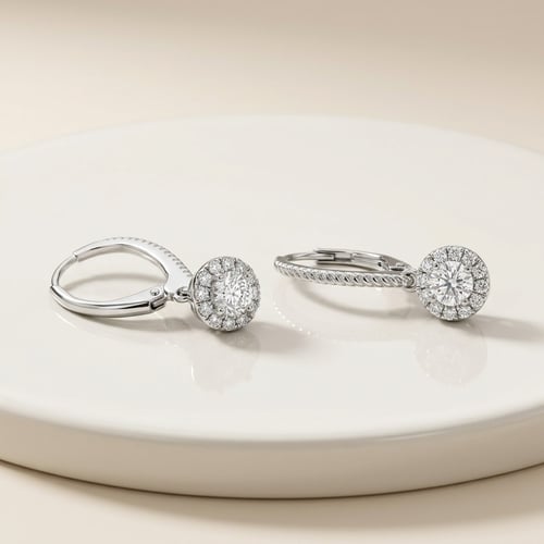 Stříbrné náušnice s lab-grown diamanty Mona