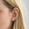 Zlatá perlová sada náušnic a náhrdelníku s diamanty Kamila