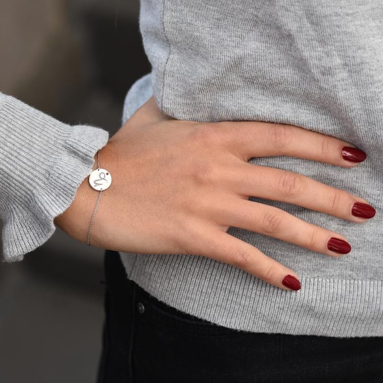 Náramek se znamením a granátem Kozoroh 47681